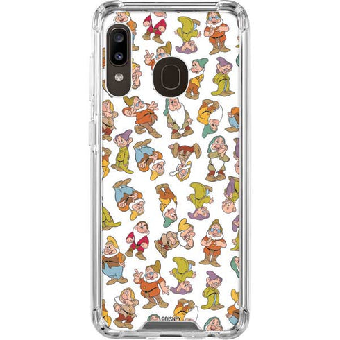 Disney Snow White Dwarfs Pattern Galaxy A30 Clear Case