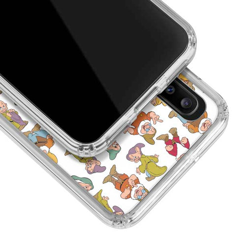 Disney Snow White Dwarfs Pattern Galaxy A30 Clear Case