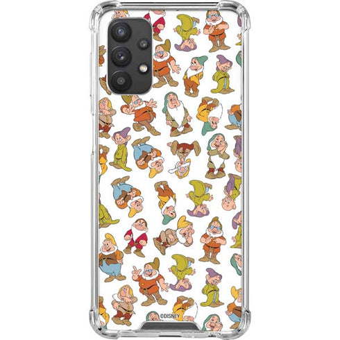 Disney Snow White Dwarfs Pattern Galaxy A32 5G Clear Case