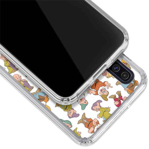 Disney Snow White Dwarfs Pattern Galaxy A50 Clear Case