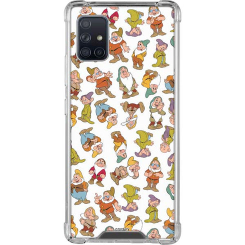 Disney Snow White Dwarfs Pattern Galaxy A51 5G Clear Case