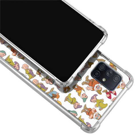 Disney Snow White Dwarfs Pattern Galaxy A51 5G Clear Case