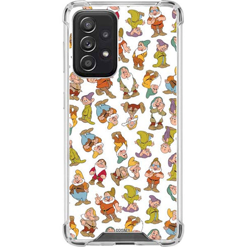 Disney Snow White Dwarfs Pattern Galaxy A52 5G Clear Case