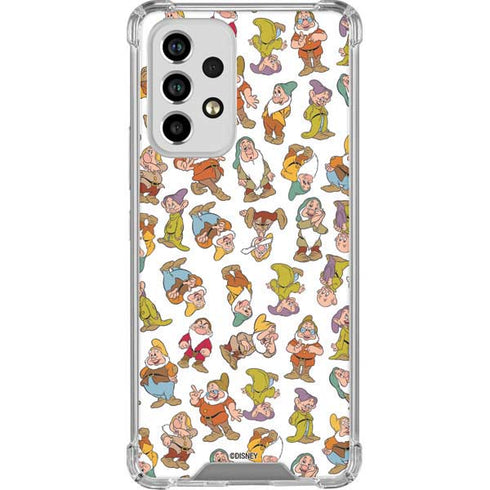 Disney Snow White Dwarfs Pattern Galaxy A53 5G Clear Case