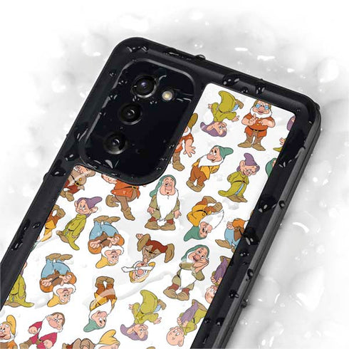 Disney Snow White Dwarfs Pattern Galaxy Note20 5G Waterproof Case