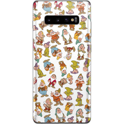 Disney Snow White Dwarfs Pattern Galaxy S10 Plus Skin