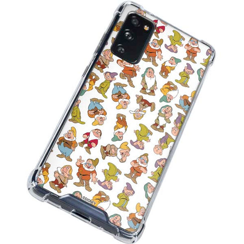 Disney Snow White Dwarfs Pattern Galaxy S20 FE Clear Case