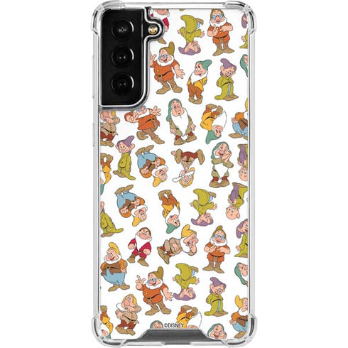 Disney Snow White Dwarfs Pattern Galaxy S21 FE Clear Case