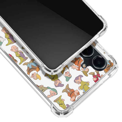 Disney Snow White Dwarfs Pattern Galaxy S23 FE Clear Case