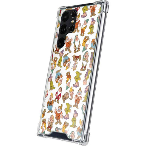 Disney Snow White Dwarfs Pattern Galaxy S23 Ultra Clear Case
