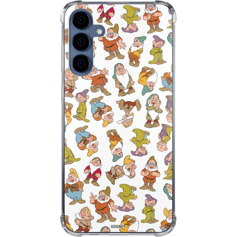Disney Snow White Dwarfs Pattern Galaxy S24 Clear Case