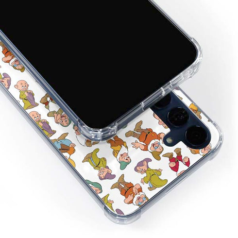 Disney Snow White Dwarfs Pattern Galaxy S24 Clear Case