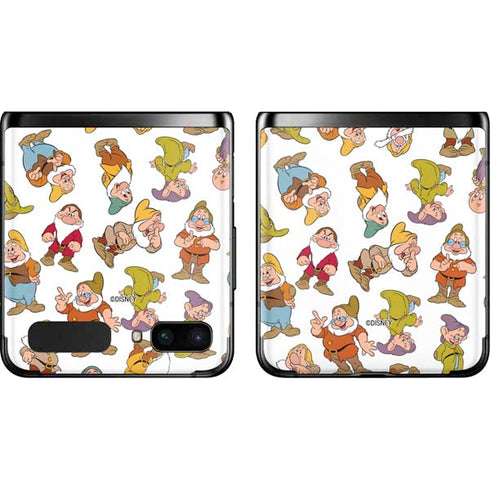 Disney Snow White Dwarfs Pattern Galaxy Z Flip Skin