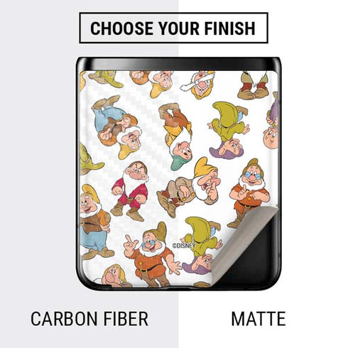 Disney Snow White Dwarfs Pattern Galaxy Z Flip Skin