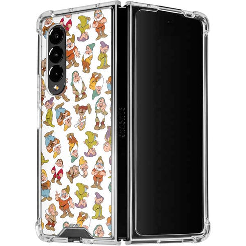 Disney Snow White Dwarfs Pattern Galaxy Z Fold4 5G Clear Case
