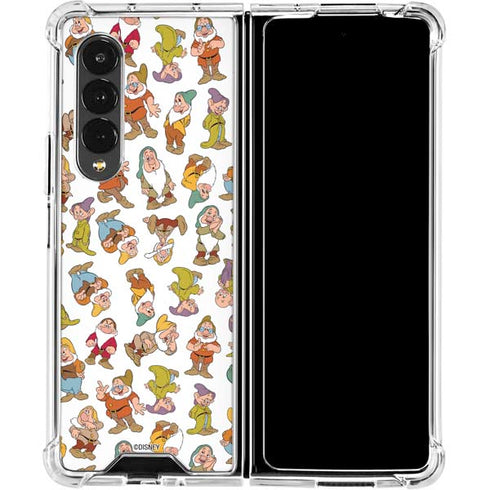 Disney Snow White Dwarfs Pattern Galaxy Z Fold4 5G Clear Case