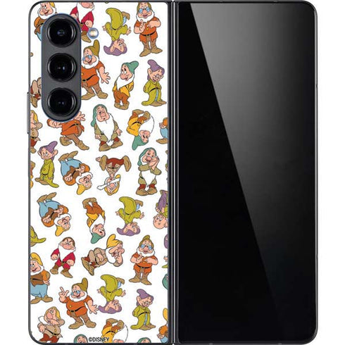 Disney Snow White Dwarfs Pattern Galaxy Z Fold5 5G Skin