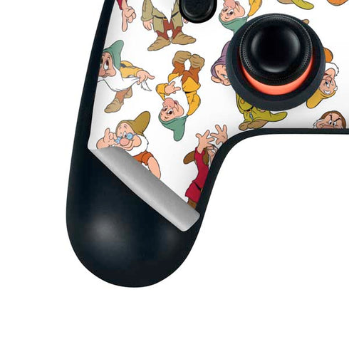 Disney Snow White Dwarfs Pattern Google Stadia Controller Skin