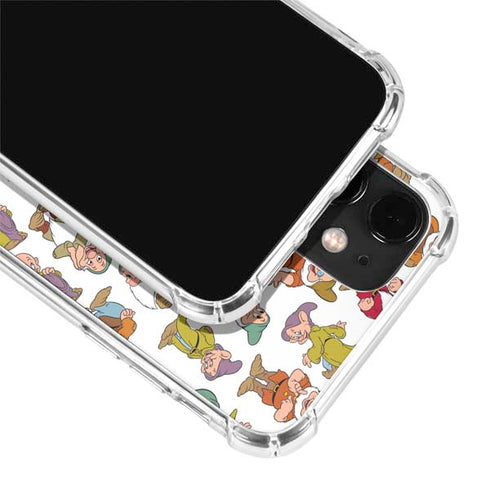 Disney Snow White Dwarfs Pattern iPhone 12 Clear Case