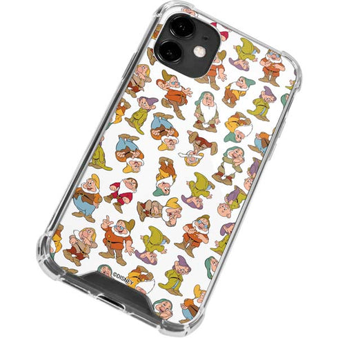 Disney Snow White Dwarfs Pattern iPhone 12 Clear Case
