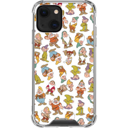 Disney Snow White Dwarfs Pattern iPhone 13 Mini Clear Case