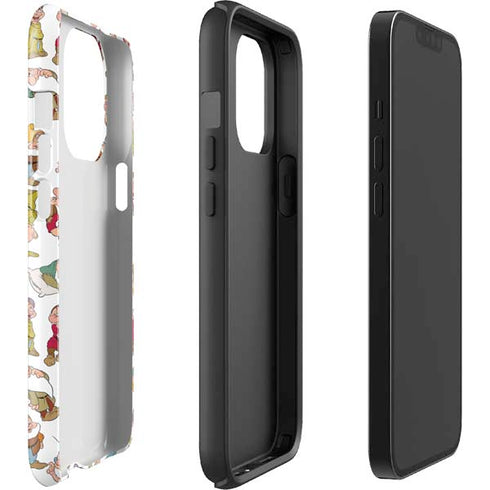 Disney Snow White Dwarfs Pattern iPhone 14 Pro Impact Case