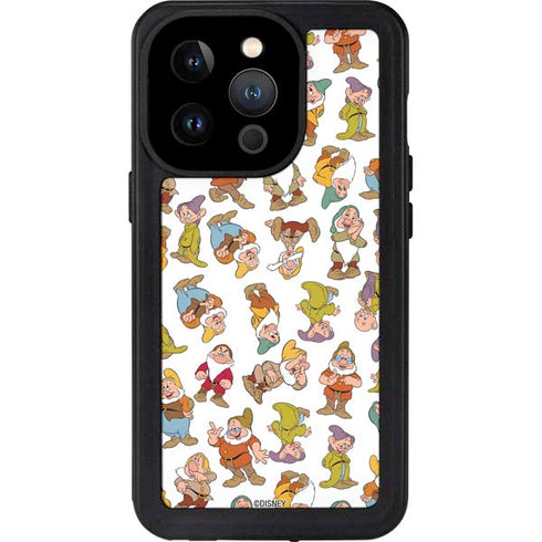 Disney Snow White Dwarfs Pattern iPhone 14 Pro Waterproof Case
