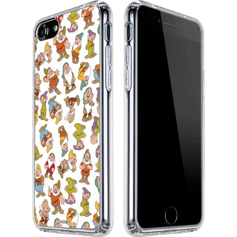 Disney Snow White Dwarfs Pattern iPhone SE (2nd & 3rd Gen) Clear Case