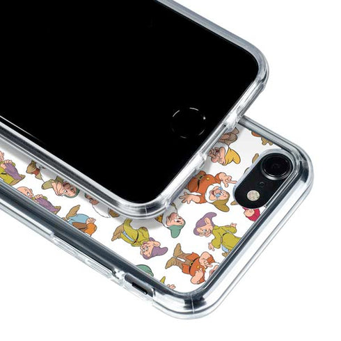 Disney Snow White Dwarfs Pattern iPhone SE (2nd & 3rd Gen) Clear Case