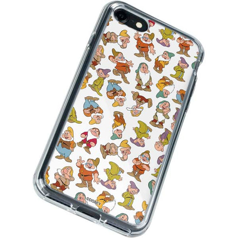 Disney Snow White Dwarfs Pattern iPhone SE (2nd & 3rd Gen) Clear Case