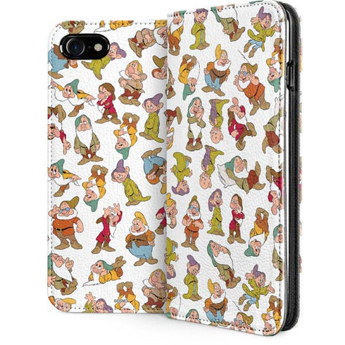 Disney Snow White Dwarfs Pattern iPhone SE (2nd & 3rd Gen) Folio Case