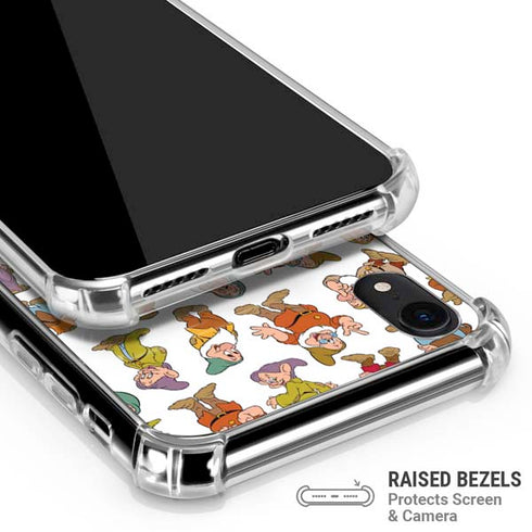 Disney Snow White Dwarfs Pattern iPhone XR Clear Case