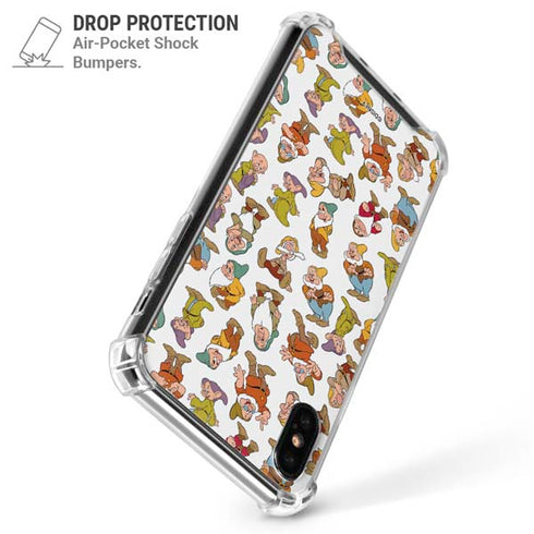 Disney Snow White Dwarfs Pattern iPhone XS Max Clear Case