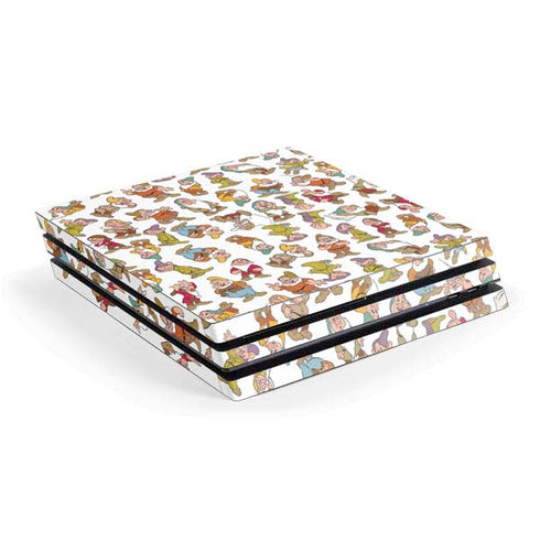 Disney Snow White Dwarfs Pattern PS4 Pro Console Skin