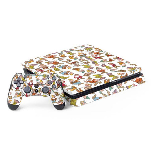 Disney Snow White Dwarfs Pattern PS4 Slim Bundle Skin