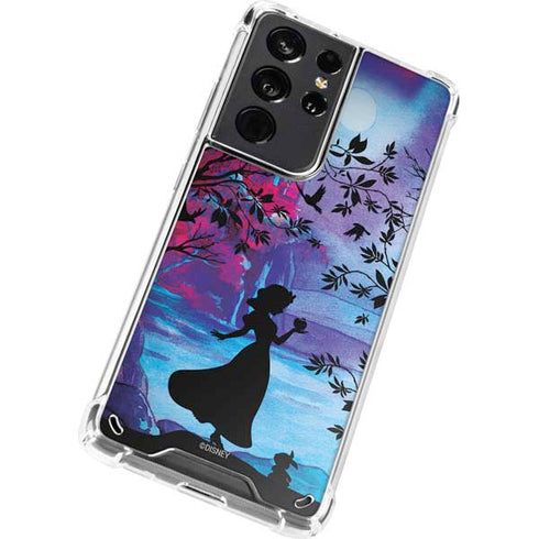 Disney Snow White Enchanted Forest Silhouette Galaxy S21 Ultra 5G Clear Case