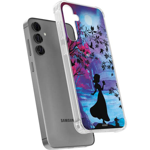 Disney Snow White Enchanted Forest Silhouette Galaxy S24 Plus Clear Case