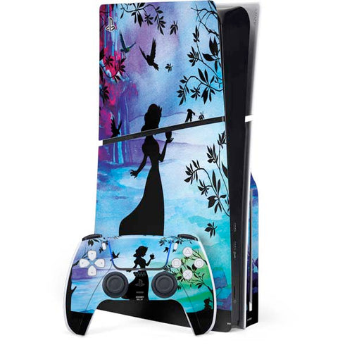 Disney Snow White Enchanted Forest Silhouette PS5 Slim Disk Bundle Skin