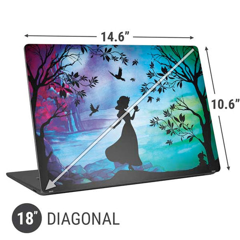 Disney Snow White Enchanted Forest Silhouette Universal Laptop 18in (14.6 x 10.6in) Skin