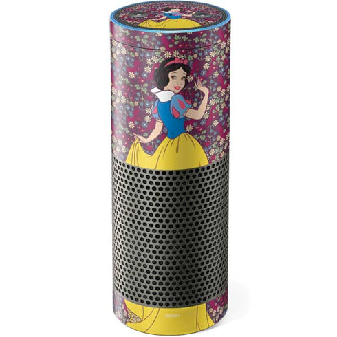 Disney Snow White Character with Floral Pattern Amazon Echo Skin