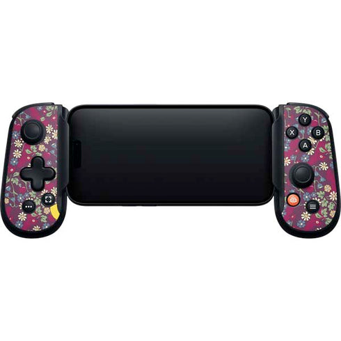 Disney Snow White Character with Floral Pattern Backbone One for iPhone Game Controller Skin