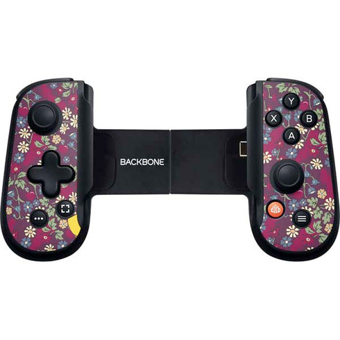 Disney Snow White Character with Floral Pattern Backbone One for iPhone Game Controller Skin
