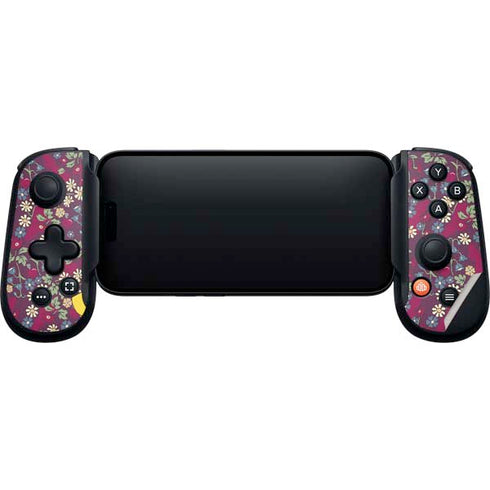 Disney Snow White Character with Floral Pattern Backbone One for iPhone Game Controller Skin