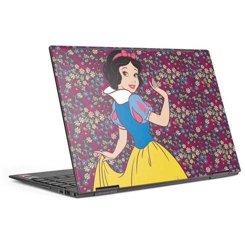 Disney Snow White Character with Floral Pattern HP Envy Skin