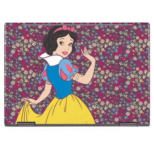 Disney Snow White Character with Floral Pattern HP Envy Skin