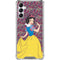 Disney Snow White Character with Floral Pattern Galaxy A14 5G Clear Case