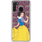 Disney Snow White Character with Floral Pattern Galaxy A21 Clear Case