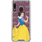 Disney Snow White Character with Floral Pattern Galaxy A30 Clear Case