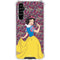Disney Snow White Character with Floral Pattern Galaxy A54 5G Clear Case