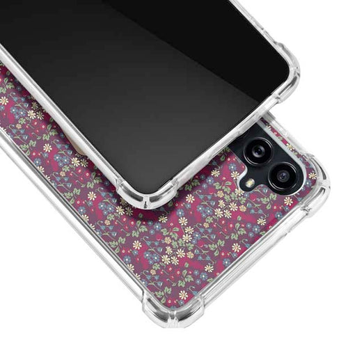 Disney Snow White Character with Floral Pattern Galaxy A54 5G Clear Case